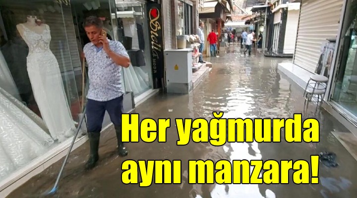 7 bin yıllık tarihi Kemeraltı çarşısı, her yağmurda su altında