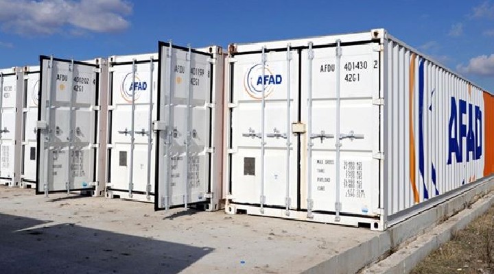 AFAD ın konteynerleri soyuldu