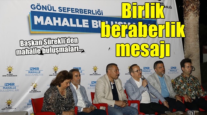 AK Partili Sürekli'den birlik ve beraberlik mesajı