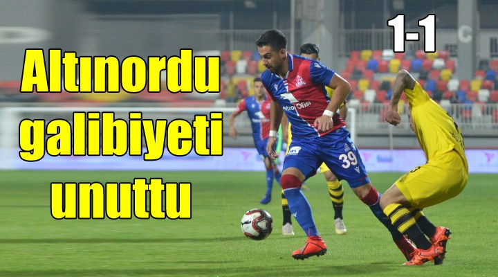 Altınordu - İstanbulspor: 1-1