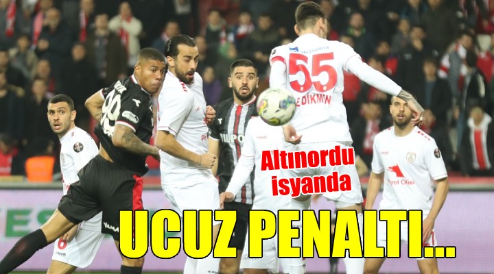 Altınordu'dan ''Ucuz penaltı'' isyanı...