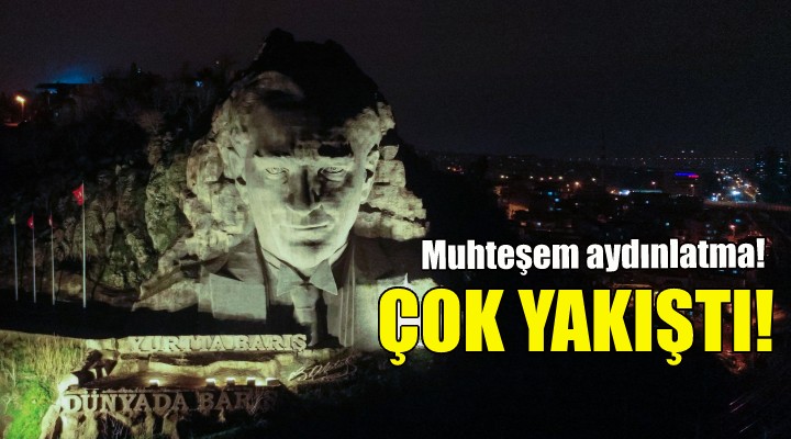 Atatürk Maskı’na muhteşem aydınlatma!