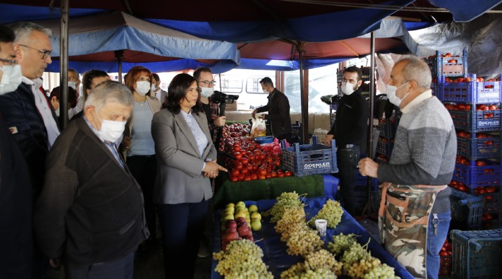 Başkan Çerçioğlu ndan semt pazarına ziyaret!