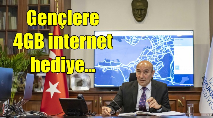 İzmir de gençlere 4GB internet hediyesi...