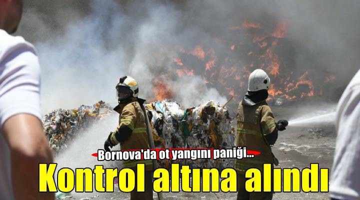 Bornova'da ot yang?n? büyümeden söndürüldü