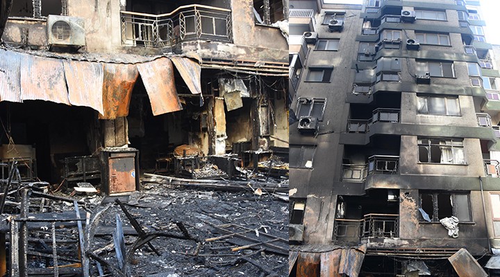 Bornova da yangın... 7 katlı binada mahsur kaldılar!