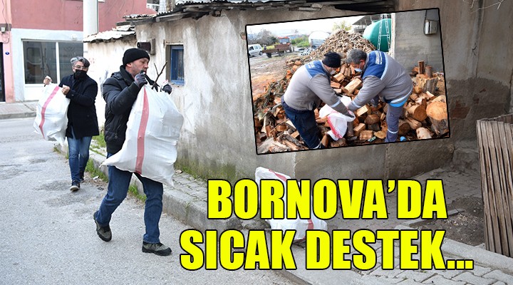 Bornova’da ihtiyaç sahiplerine yakacak yardımı