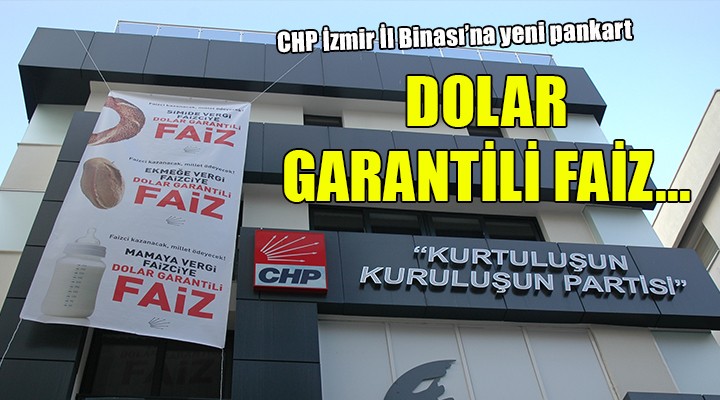 CHP İzmir den pankartlı  Faiz  tepkisi...