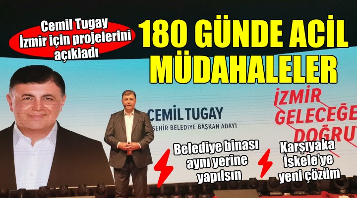 Cemil Tugay İzmir için projelerini açıkladı...
