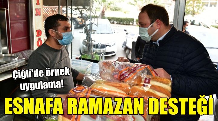 Çiğli de esnafa Ramazan desteği!