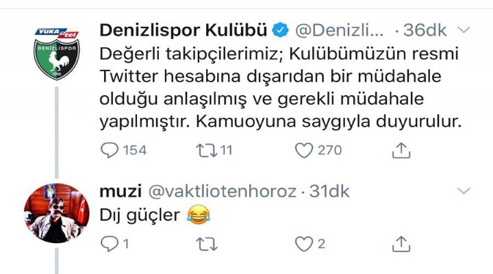 Denizlispor da sosyal medya krizi