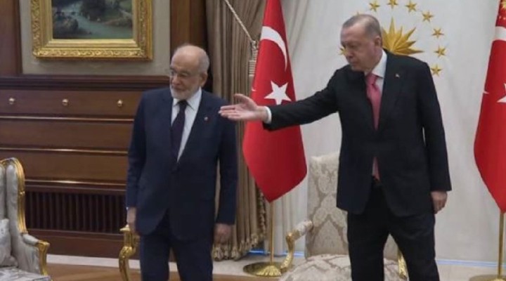 Erdoğan Karamollaoğlu görüşmesinde kanepe krizi!