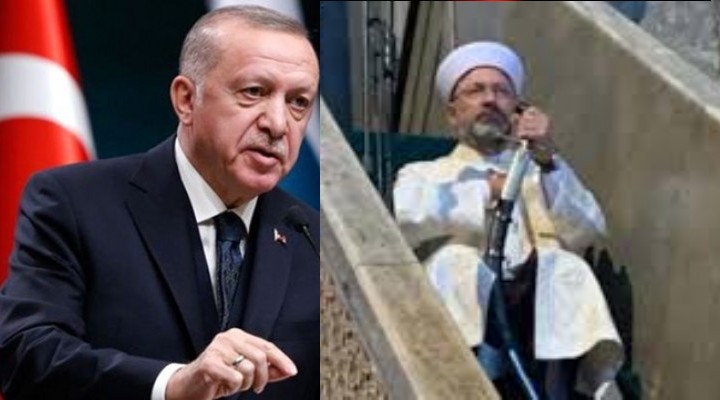Erdoğan dan Ali Erbaş a kılıç desteği!