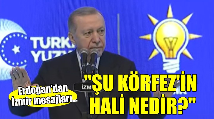 Erdoğan dan İzmir mesajları...  ŞU KÖRFEZ İN HALİ NEDİR? 