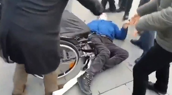 HDP li Piroğlu na tekerlekli sandalyede polis müdahalesi