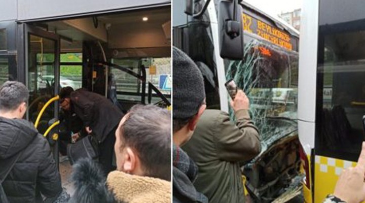 Haliç’te iki metrobüs çarpıştı!