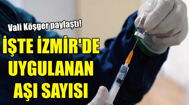İşte İzmir de uygulanan aşı sayısı!