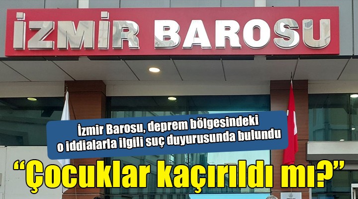 İzmir Barosu ndan Bakan Yanık ve İHH hakkında suç duyurusu...
