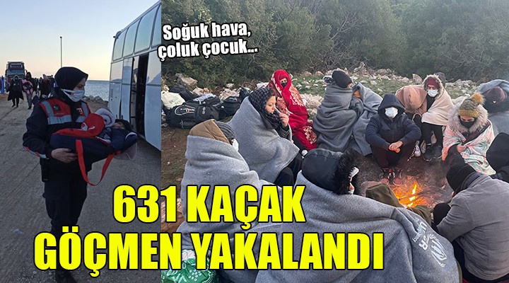 İzmir de 1 haftada 631 kaçak göçmen yakalandı