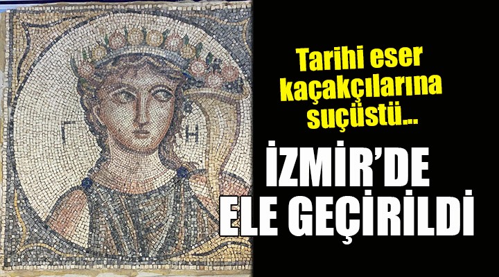 İzmir de 2 bin yıllık mozaik ele geçirildi