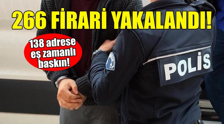 İzmir de 266 firari yakalandı!