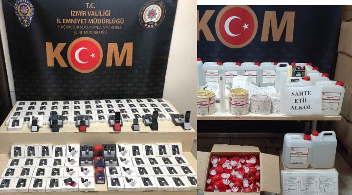 İzmir de 3 milyonluk kaçak ürün ele geçirildi