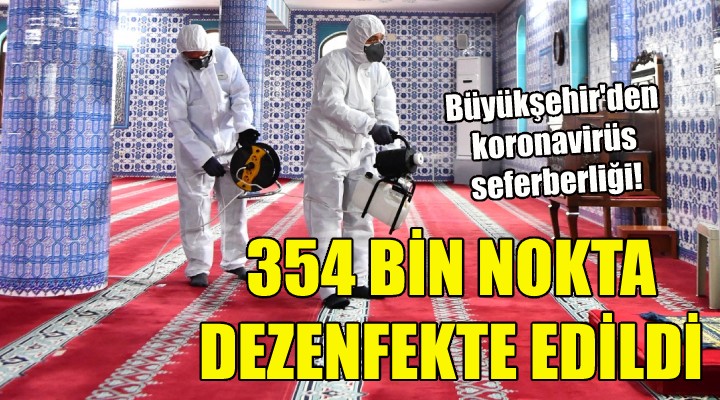İzmir de 354 bin nokta dezenfekte edildi!
