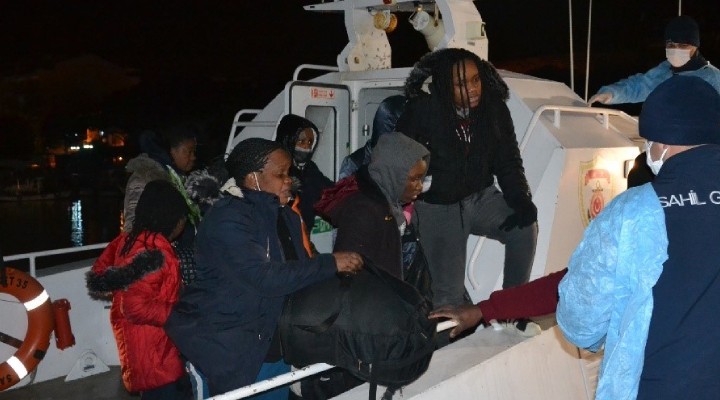 İzmir de 36 kaçak göçmen kurtarıldı