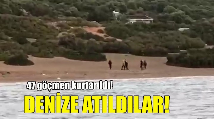 İzmir de 47 göçmen kurtarıldı!