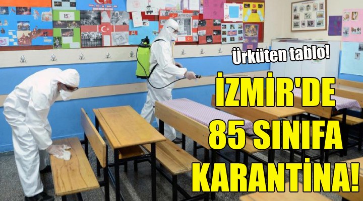 İzmir de 85 sınıfa karantina!