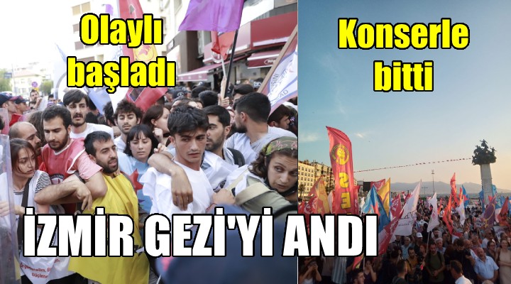 İzmir de Gezi eylemleri, olaylı başladı konserle bitti
