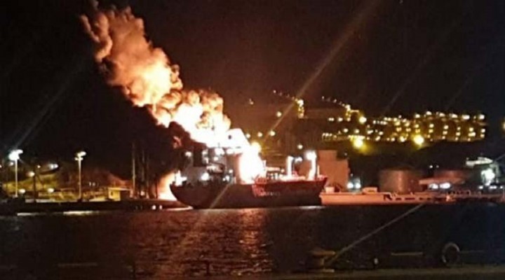 İzmir de LPG tankerinde patlama