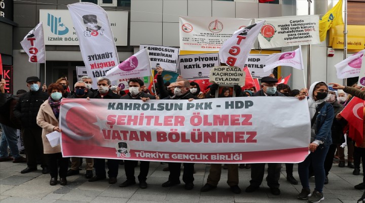 İzmir de PKK protestosu...