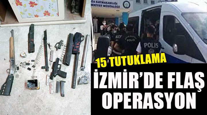 İzmir de  Yasa dışı silah ticareti  operasyonu