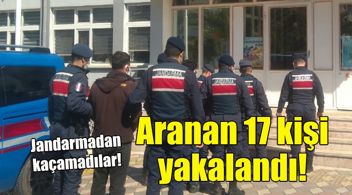 İzmir de aranan 17 hükümlü yakalandı!