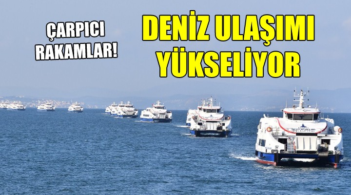 İzmir de deniz ulaşımı yükseliyor