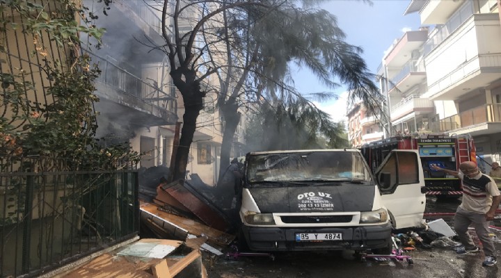 İzmir de depo yangını hasara neden oldu