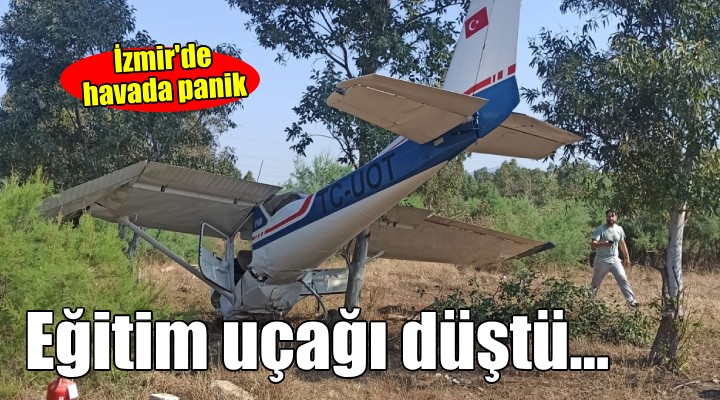 İzmir de eğitim uçağı düştü...
