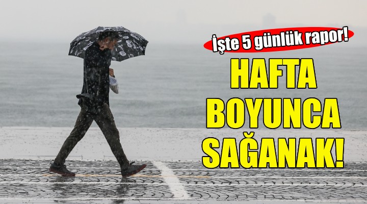 İzmir de hafta boyunca sağanak yağış etkili olacak!
