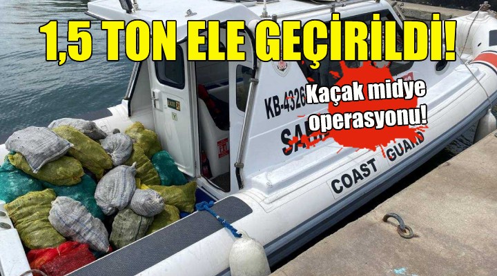 İzmir de kaçak midye operasyonu!