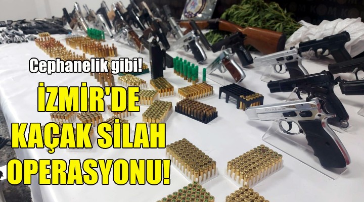 İzmir de kaçak silah operasyonu!