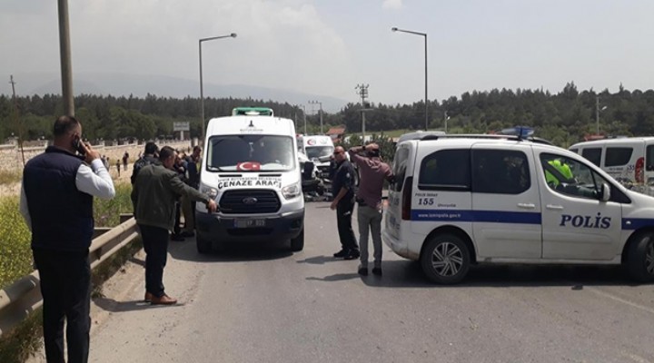 İzmir de korkunç kaza: 1 ölü, 8 yaralı