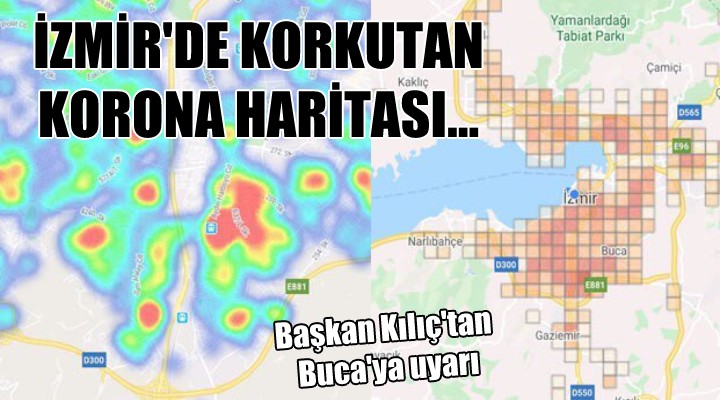 İzmir de korkutan korona haritası