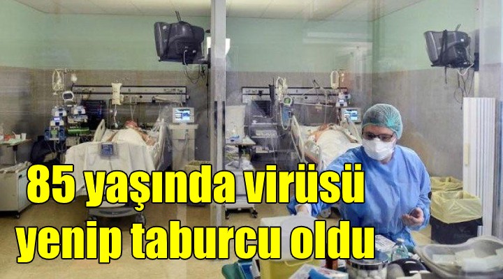 İzmir de koronavirüsü yenen 85 yaşındaki hasta taburcu edildi