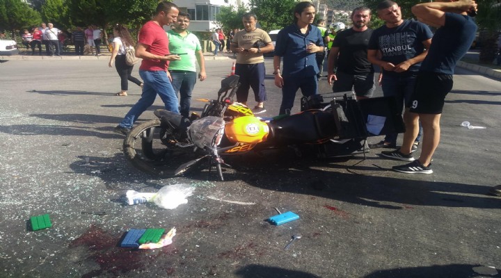 İzmir de feci kaza: 1 ağır yaralı