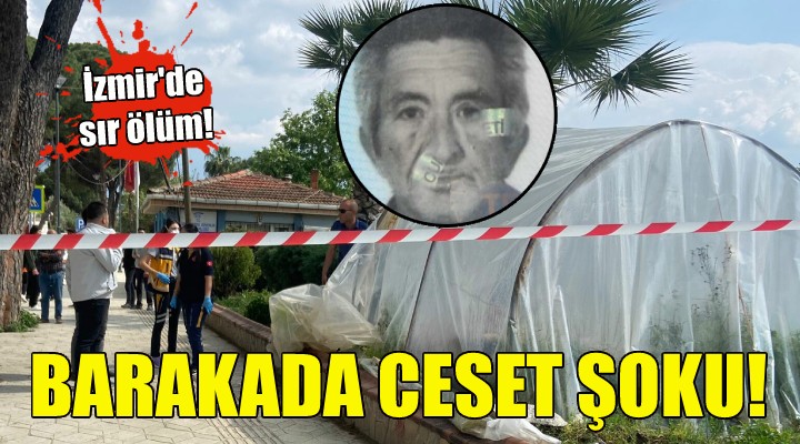İzmir de, naylon barakada erkek cesedi bulundu!