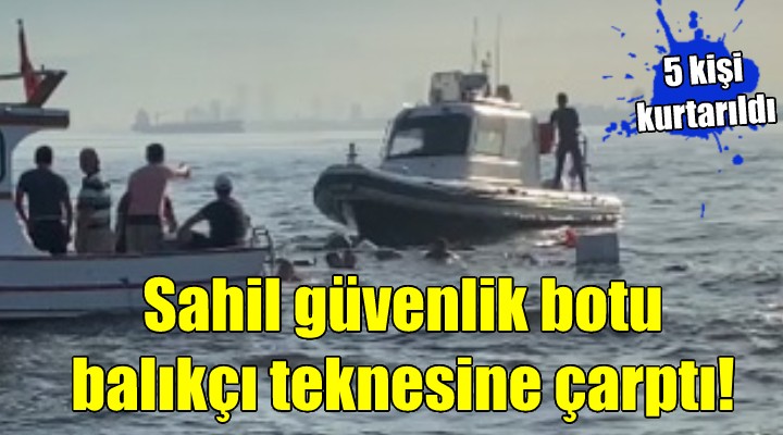 İzmir de sahil güvenlik botu, balıkçı teknesine çarptı!