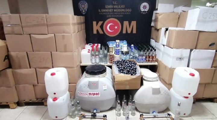 İzmir de sahte içki operasyonu