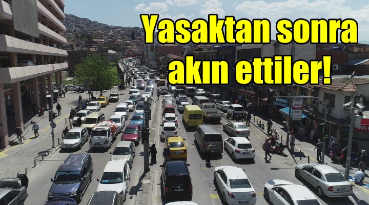 İzmir de sokağa çıkma kısıtlaması sonrası yoğunluk