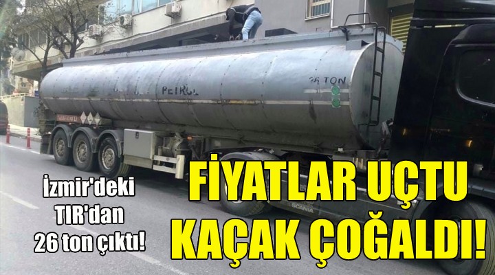 İzmir deki tankerden 26 ton kaçak akaryakıt çıktı!